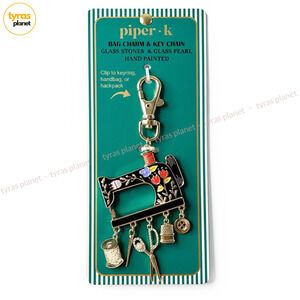NWT Piper K Sewing Machine & Accessorie Keychain Bag Charm